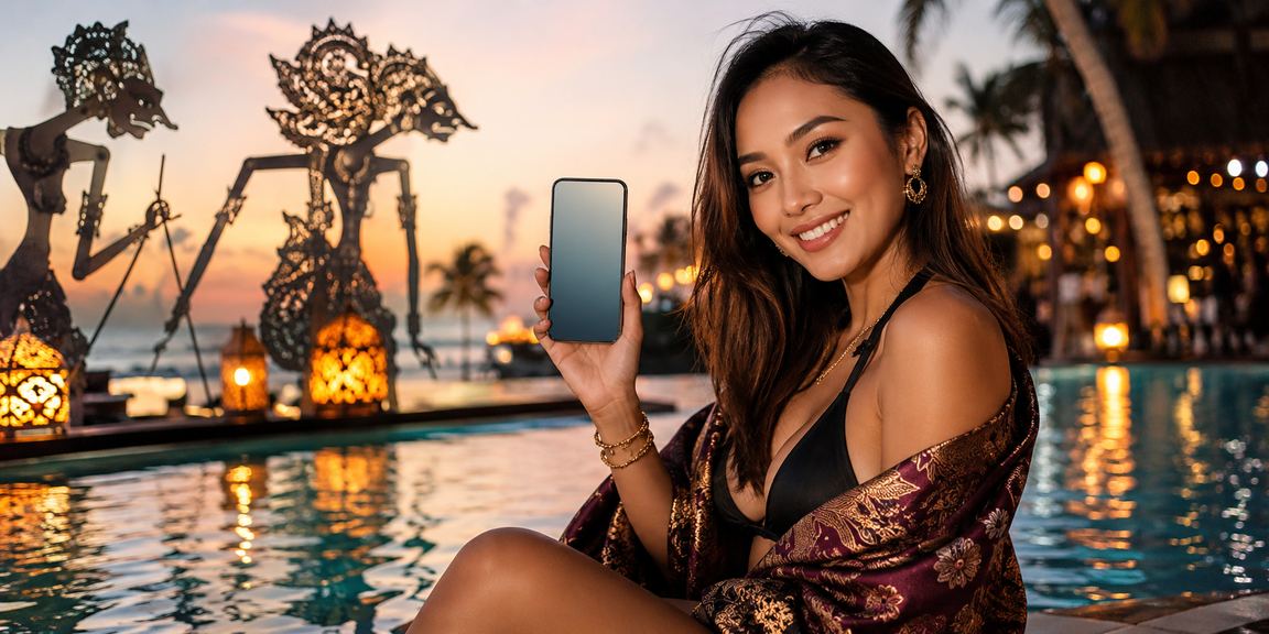 Logo eropa999 di layar smartphone dengan latar pasar malam penuh lampu
