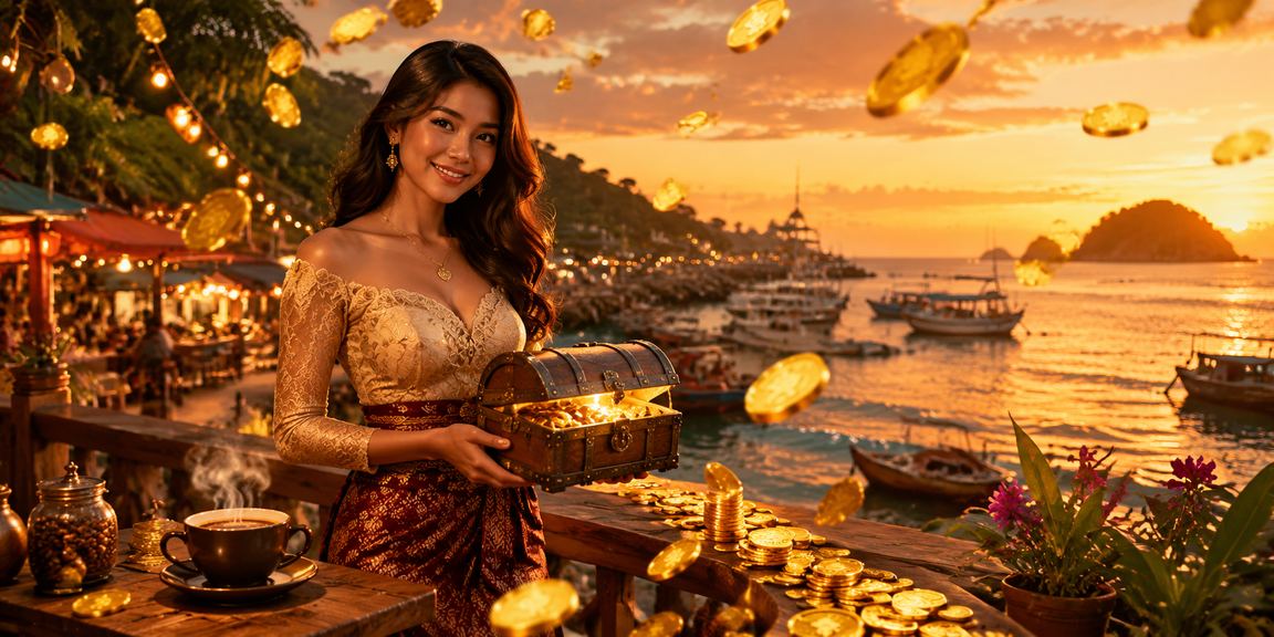 Pengguna menikmati kopi sambil mengecek peluang taruhan jackpot slot favorit